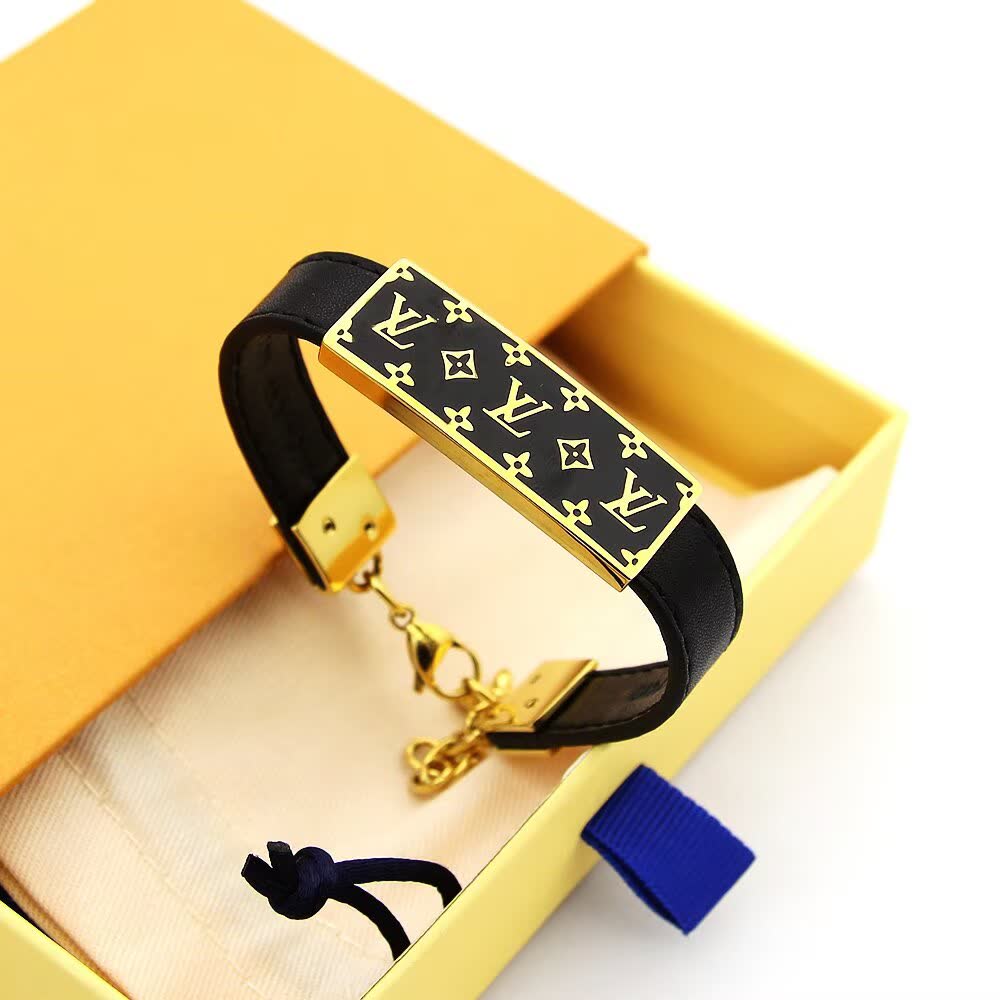 Louis Vuitton Monogram Leather Bracelet